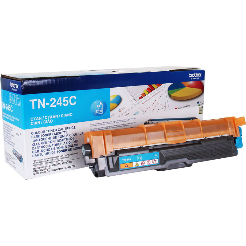 Detalle de Brother TN-245C Toner Cyan de Alto Rendimiento para Impresoras LED compatibles