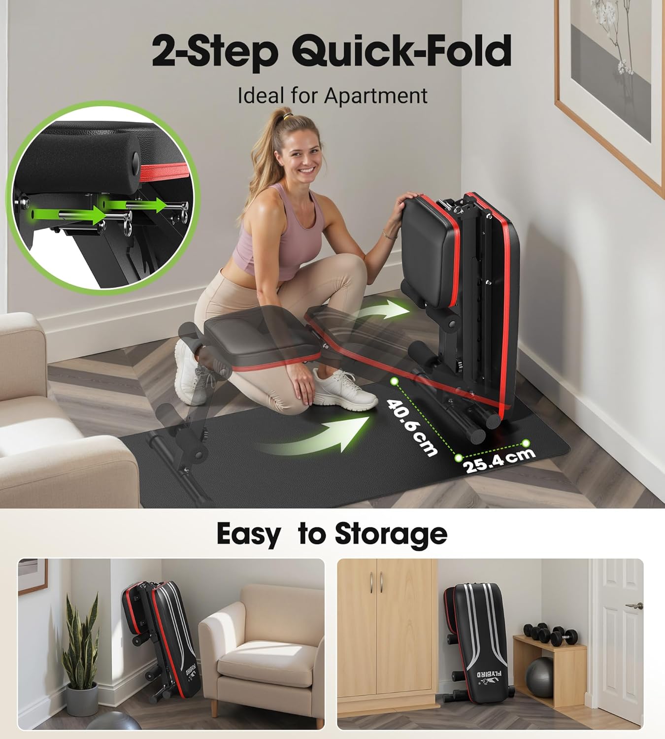 Thumbnail 4 de FLYBIRD Multifunktionale Hantelbank 318 kg 🏋