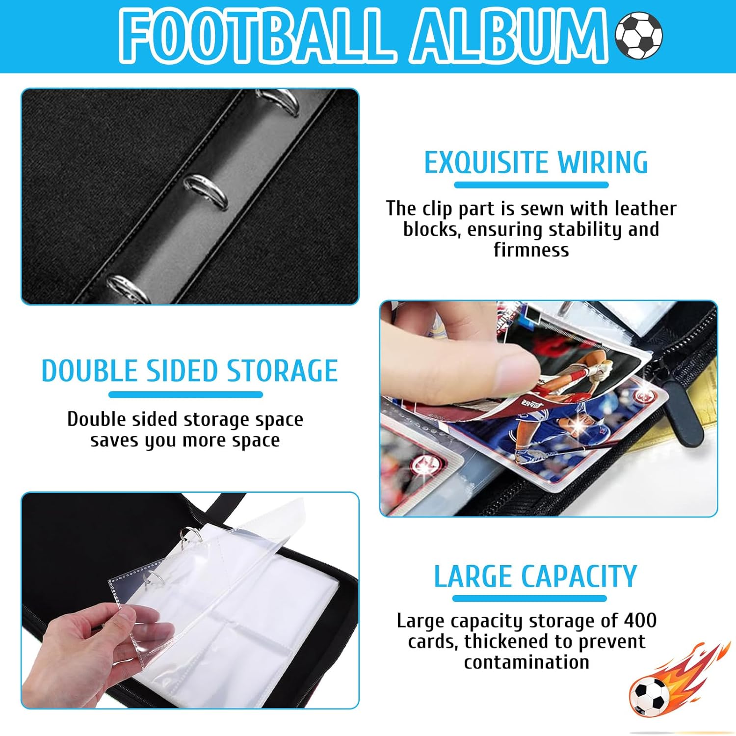 Thumbnail 2 de Sammelkarten Album 50 Seiten für 400 Karten 📚