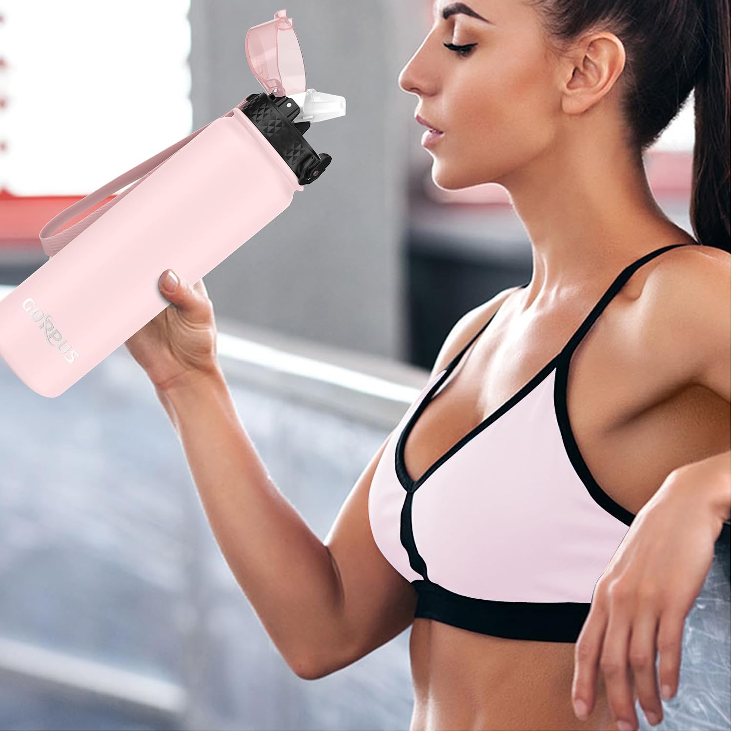 Thumbnail 5 de GOPPUS 1L Stainless water bottle with straw 🚰