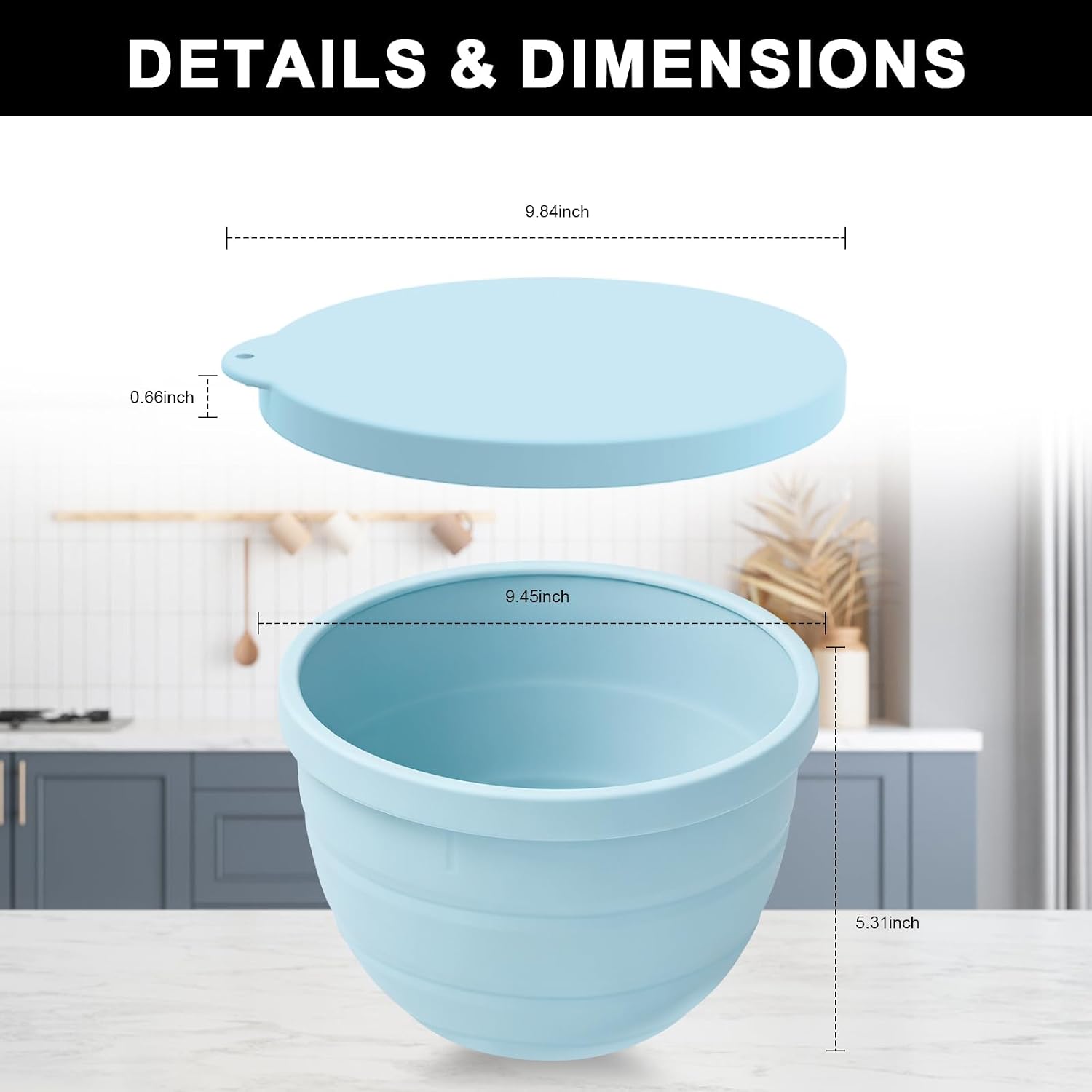 Thumbnail 2 de Collapsible Silicone Mixer Bowl Liner for 5 Qt Tilt-Head Mixers