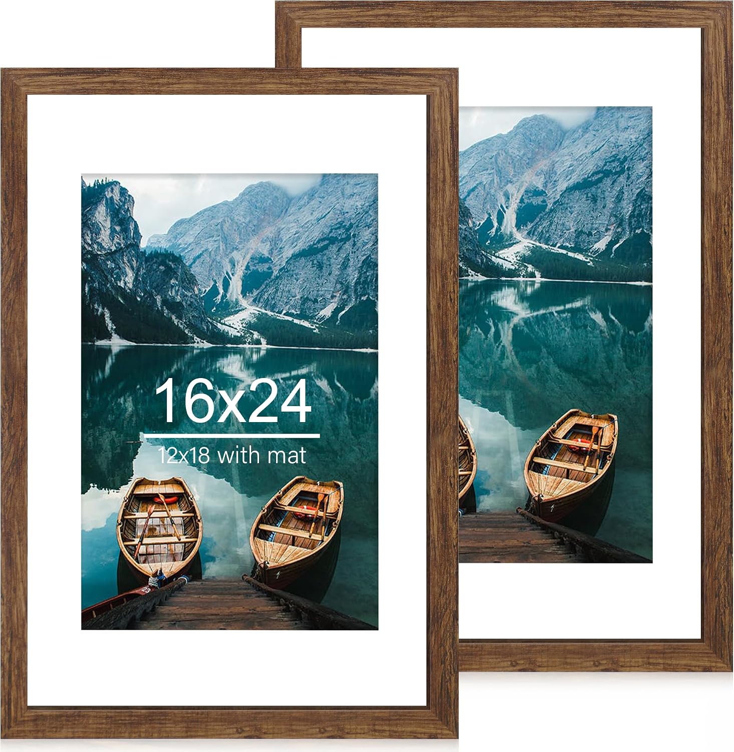 Detalle de Hongkee 16x24 Rustic Brown Frame Set of 2