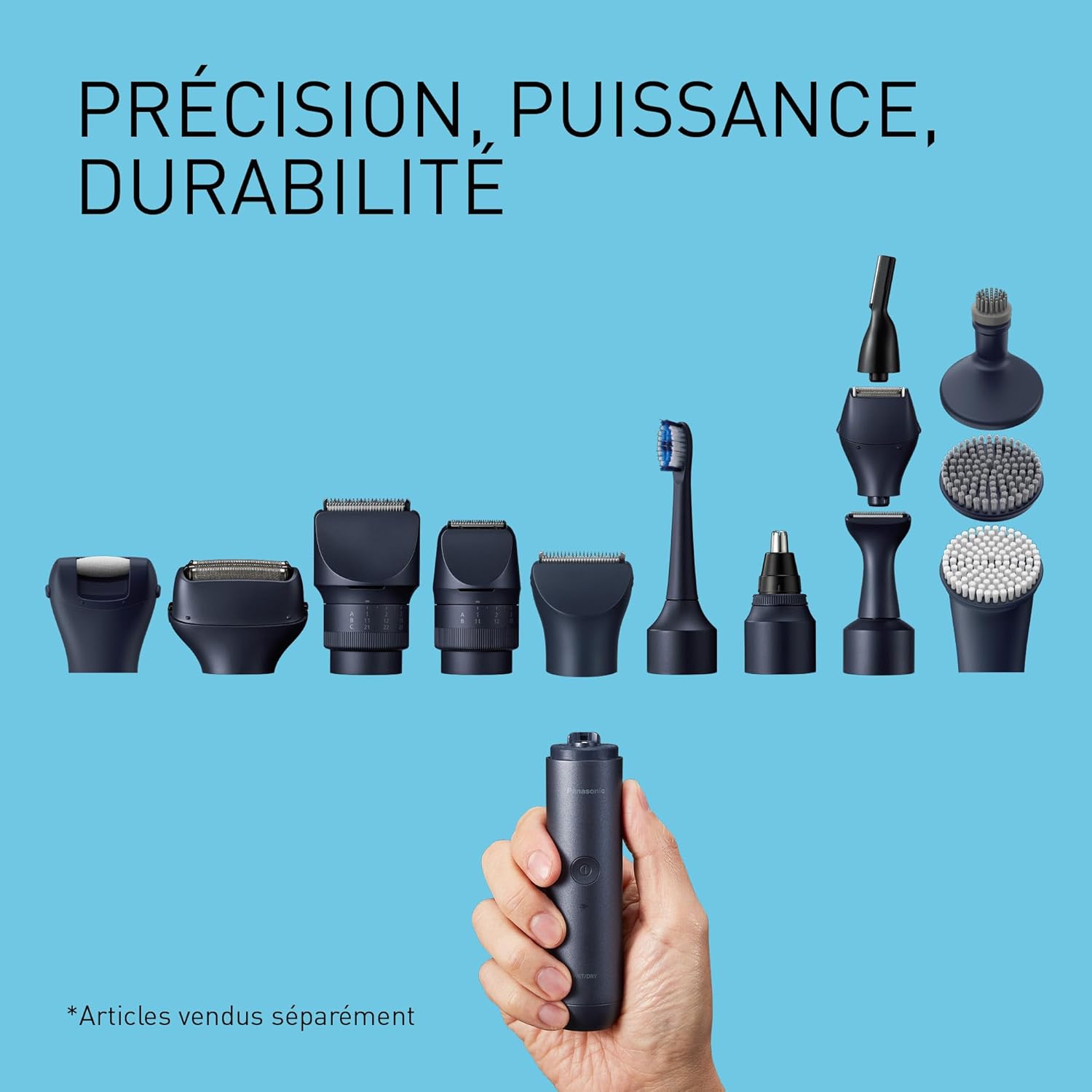 Detalle 2 de Panasonic MULTISHAPE ER-CNT1 : Tête tondeuse précision nez/oreilles/visage, système modulaire