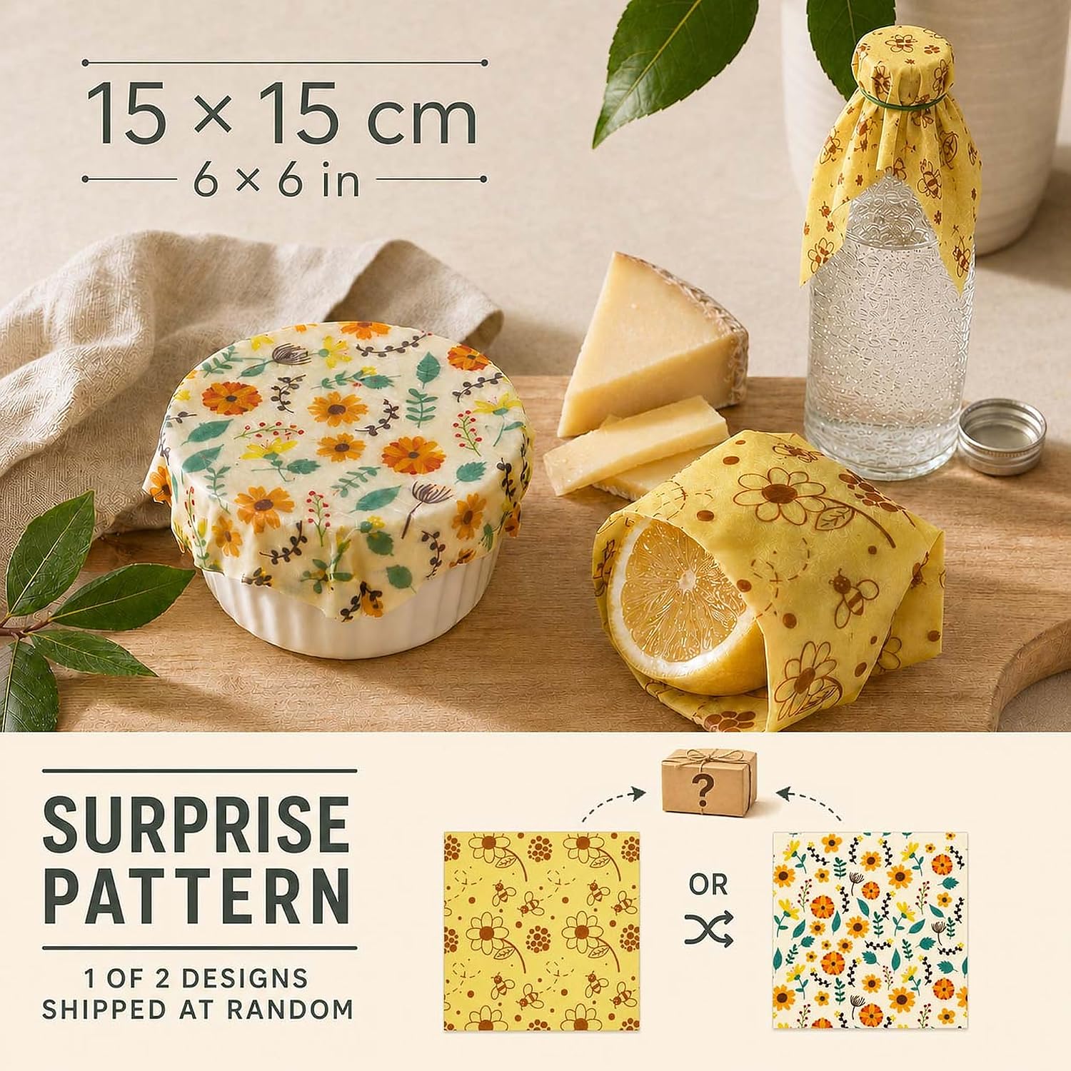 Detalle 2 de Reusable Beeswax Bread Bags, XL
