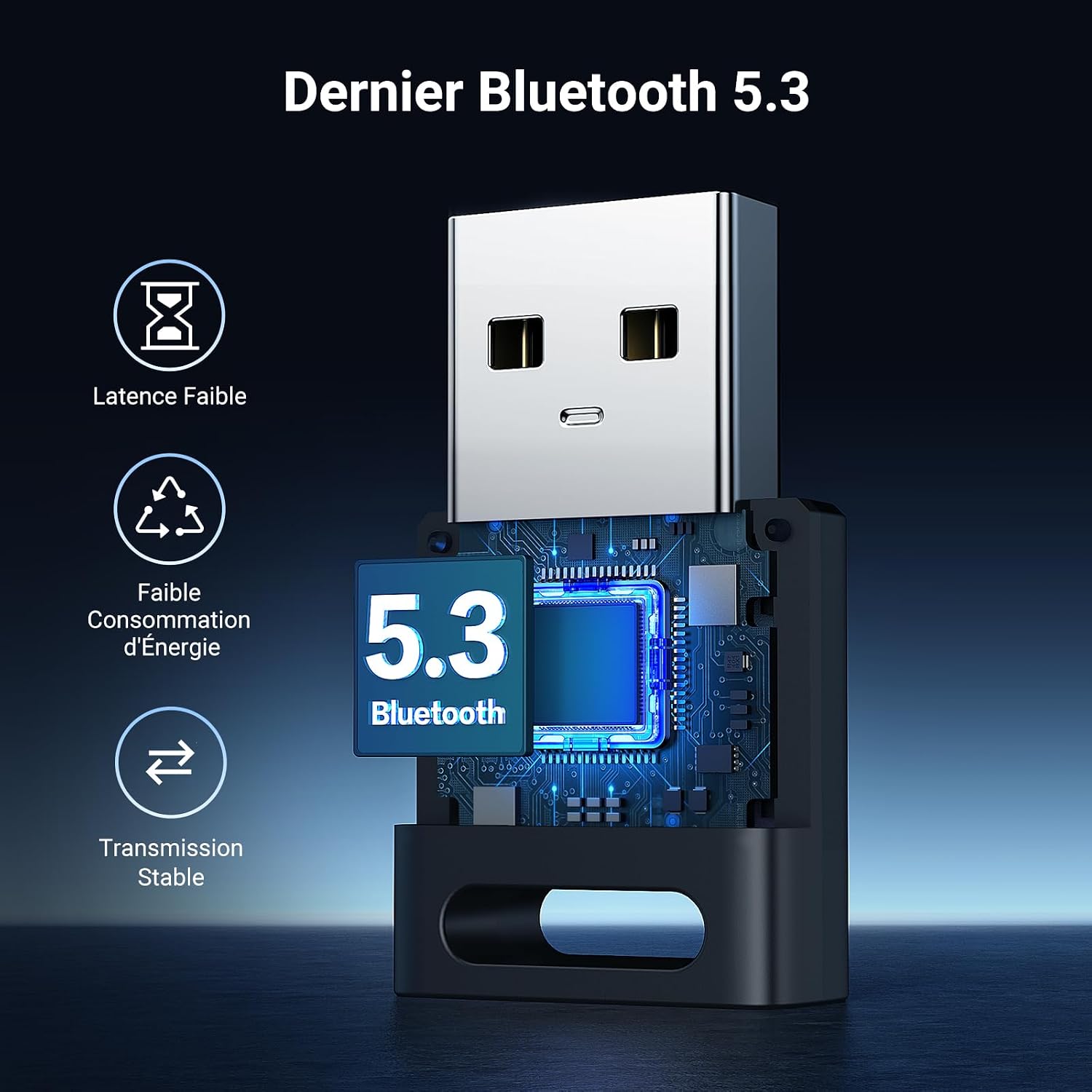 Detalle 2 de UGREEN Dongle Bluetooth 5.3 20M