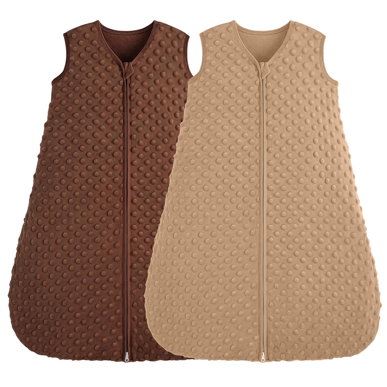 Thumbnail 6 de FIEMOL Schlafsack Baby 0–6 Monate 1,5 Tog – Beigeneutraler 2er Pack (67 cm) aus Baumwolle & Plüsch