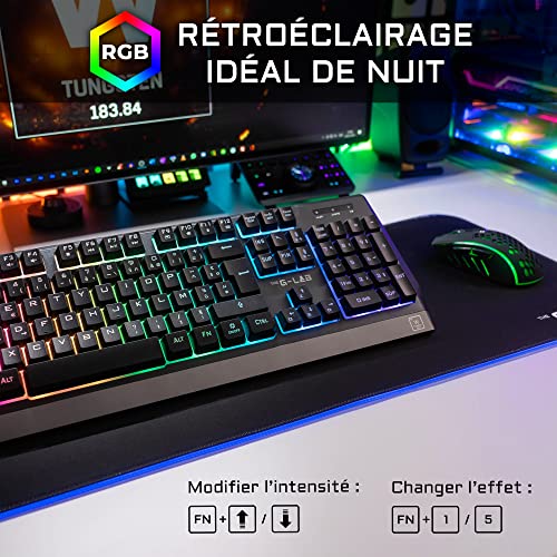 Thumbnail 2 de The G-Lab Combo Tungsten: Clavier et Souris Gaming Sans Fil, RGB et Performance