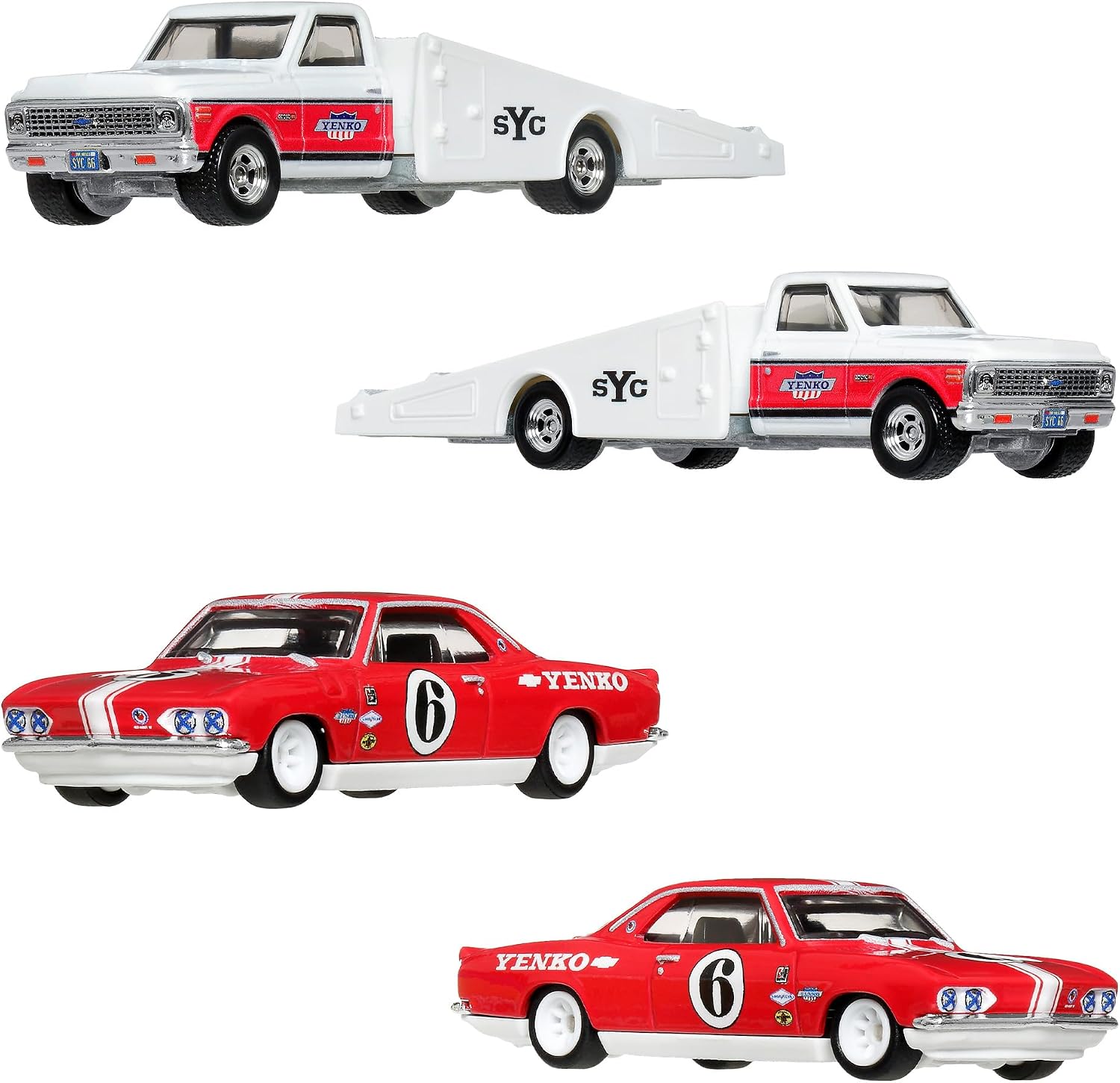 Detalle 2 de Hot Wheels FLF56-987K チームトランスポート 1/64ミニカー 4組8台セット