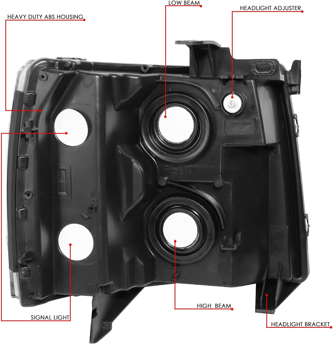 Thumbnail 5 de DNA Motoring HL-OH-CSIL07-BK-CL1 Headlights for Silverado