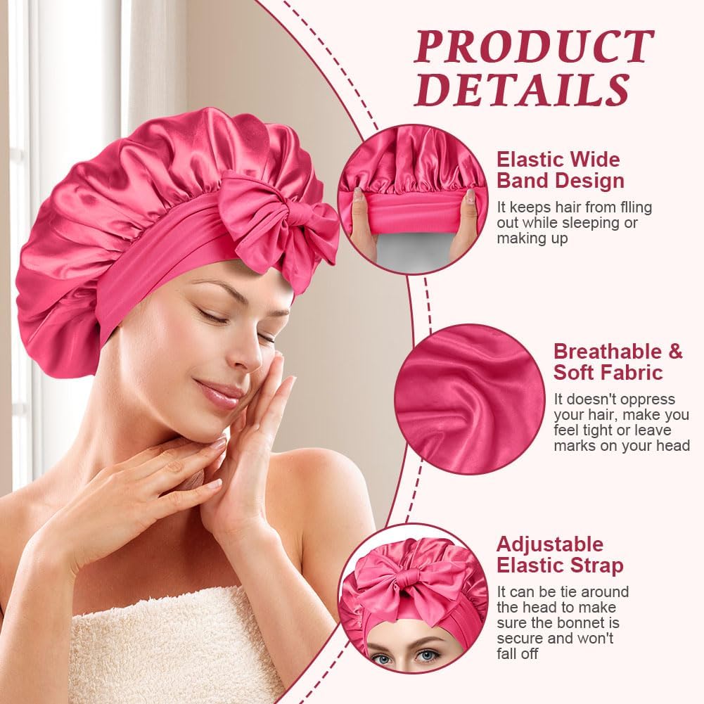 Detalle 1 de ACWOO Bonnet de Nuit Satin réglable