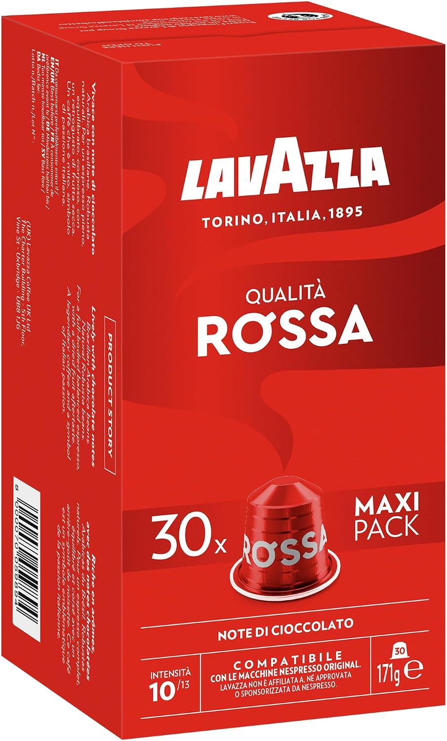 Detalle de Lavazza Crema e Gusto Classico — 30 cápsulas compatibles con Nespresso Original
