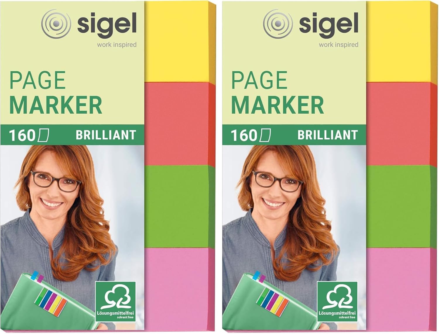 Detalle de SIGEL HN625/10 Haftmarker mini (12 x 50 mm), 10 Farben-Pack für Indexstreifen & Mini-Lesezeichen