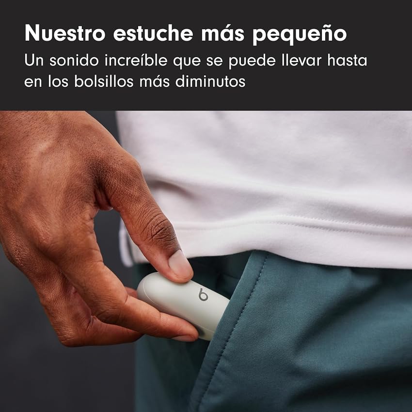 Detalle de Beats Solo Buds Inalámbricos, 18h, Micrófono, Gris Tormenta