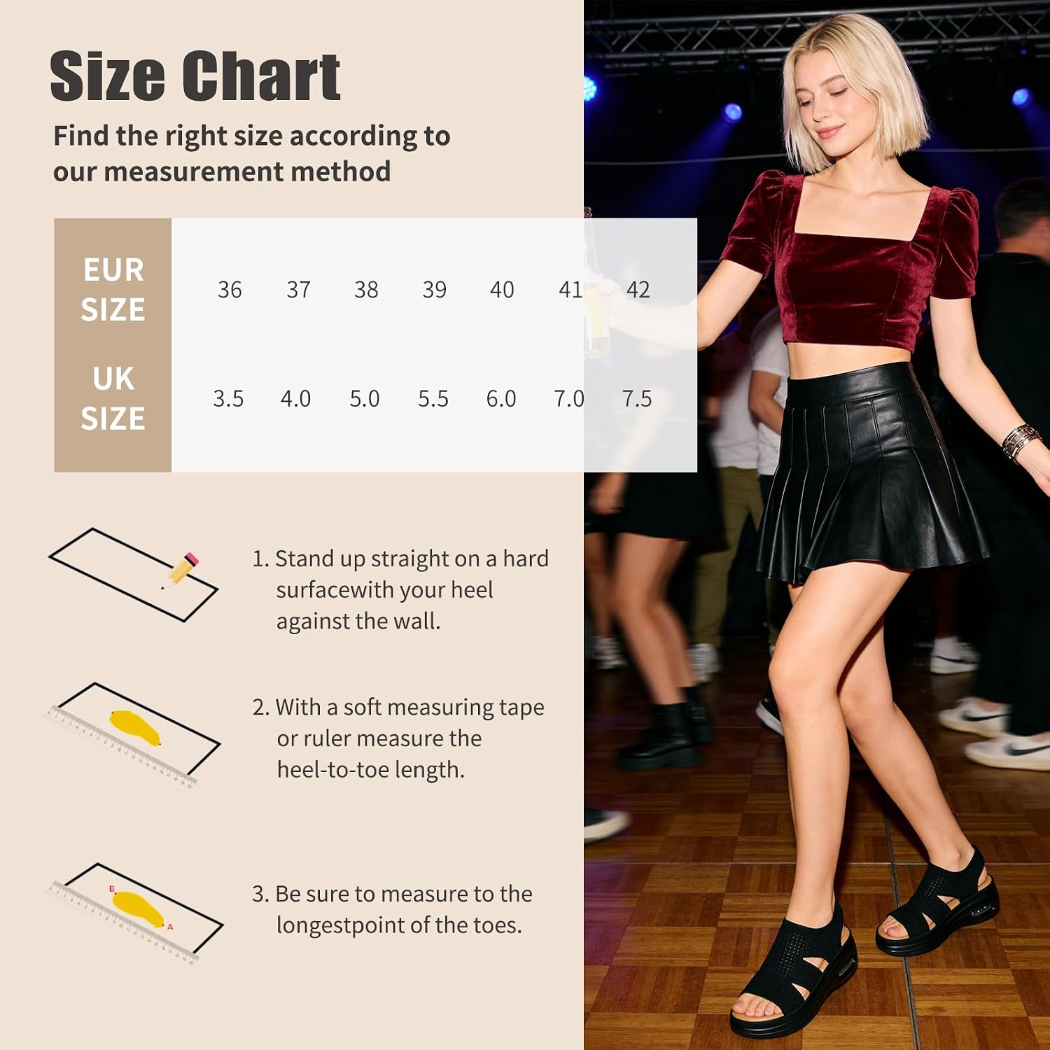 Thumbnail 6 de Hanani Women Walking Sandals with Air Cushion Heel Support and Elastic Slingback