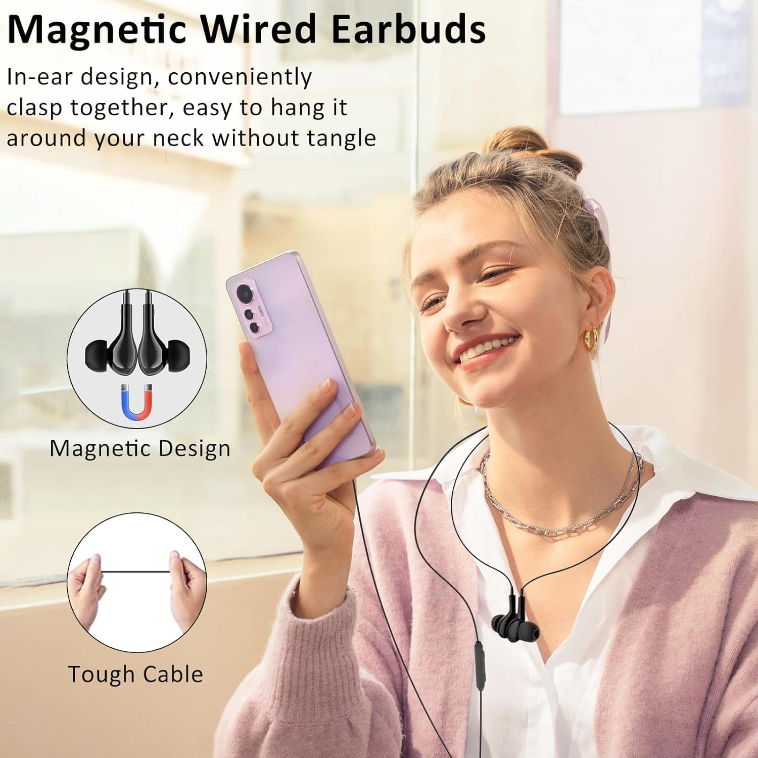 Detalle de Kopfhörer mit USB-C Kabelanschluss – In-Ear Design, integriertes Mikrofon, kompakte Allround-Lösung