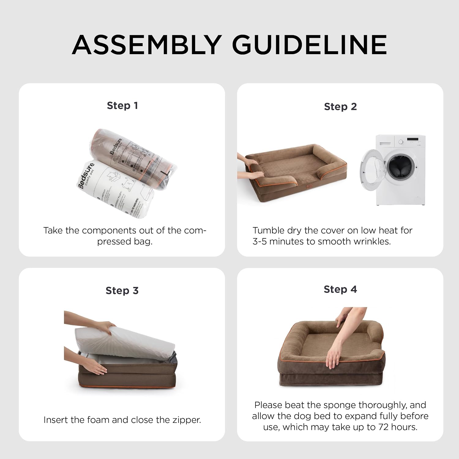 Thumbnail 6 de Bedsure Large Dog Bed Sofa 97x71x16cm