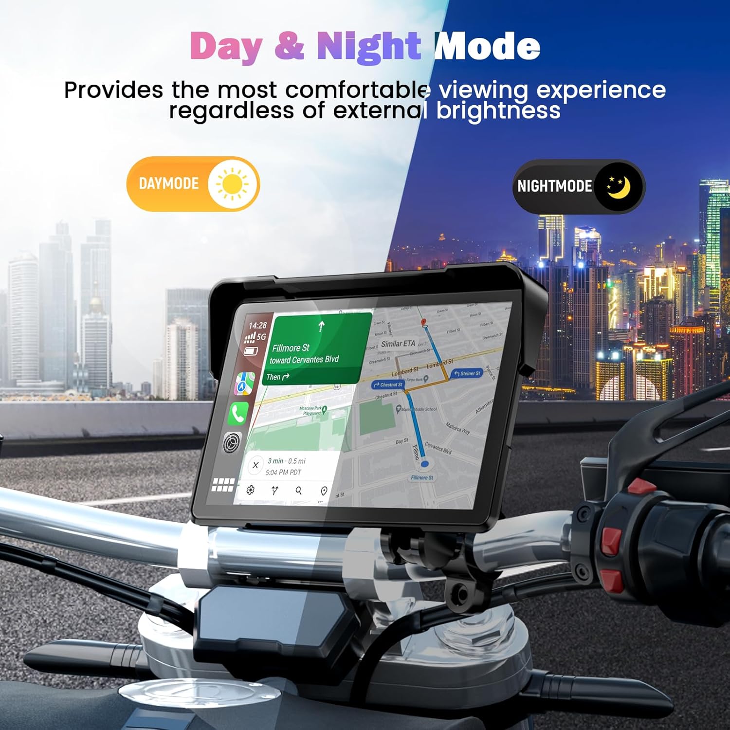 Thumbnail 5 de Pantalla Moto Carplay 7” táctil impermeable
