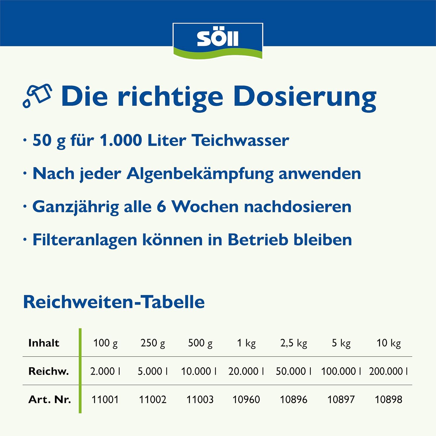 Detalle de Söll PhosLock 100 g – Ganzjährig aktive Phosphatbindung zur Algenvorbeugung im Teich