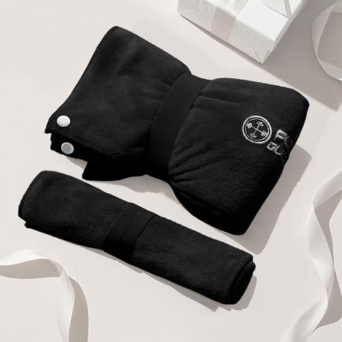 Thumbnail 6 de POWER GUIDANCE Fitness Handtuch Set – Premium Mikrofaser Zweiteiliges Handtuch-Set (130x50 cm & 50x30 cm) mit Kapuze, Druckknöpfen, Reißverschlusstasche, Magnetclip und Gummiband
