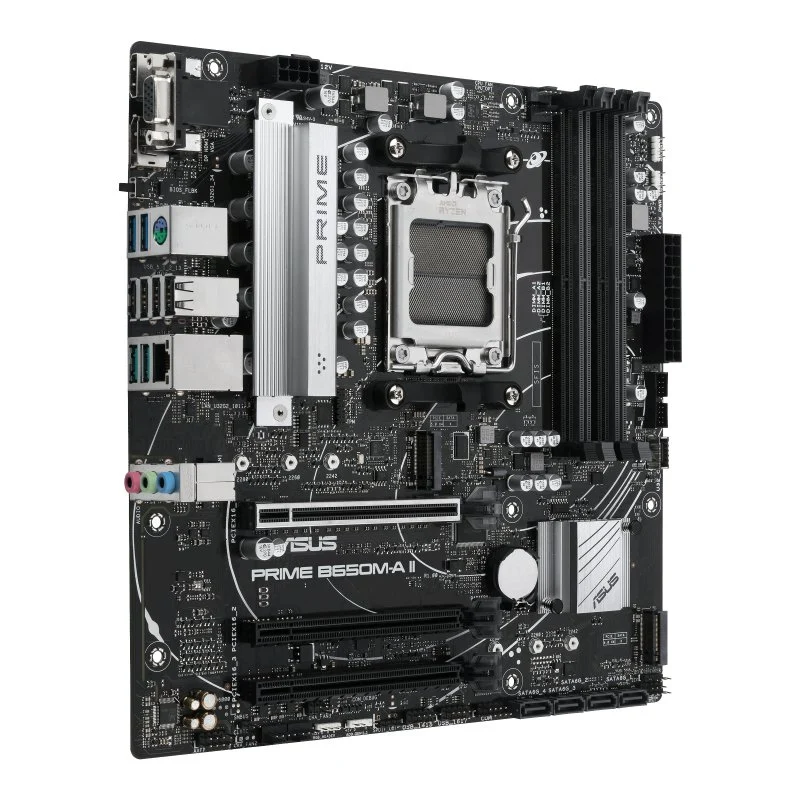 Detalle 2 de ASUS PRIME B650M-A II-CSM: placa base AM5 compacta para Ryzen 7000 con buenas opciones de ajuste