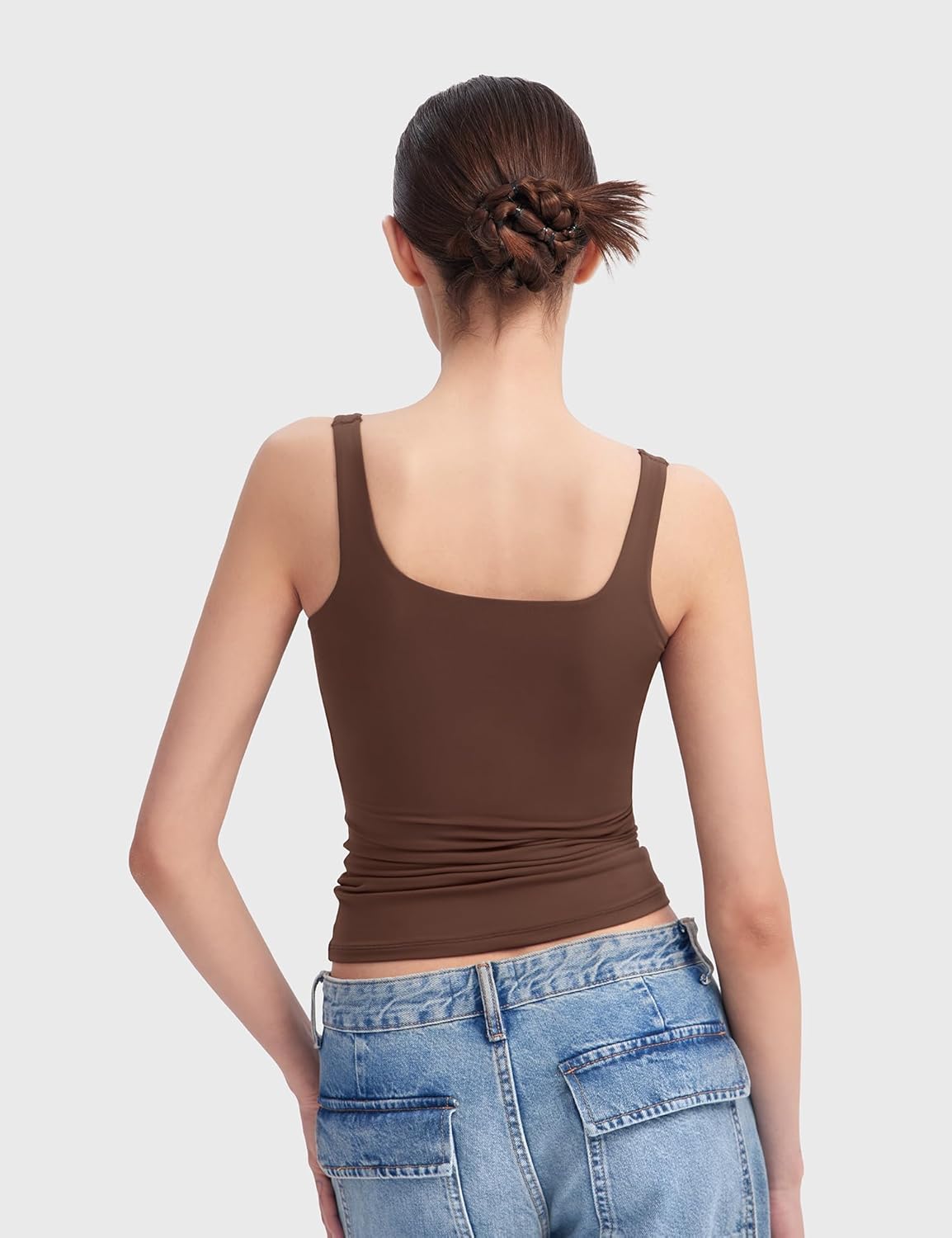 Thumbnail 3 de PUMIEY Women's Square Neck Tank Top