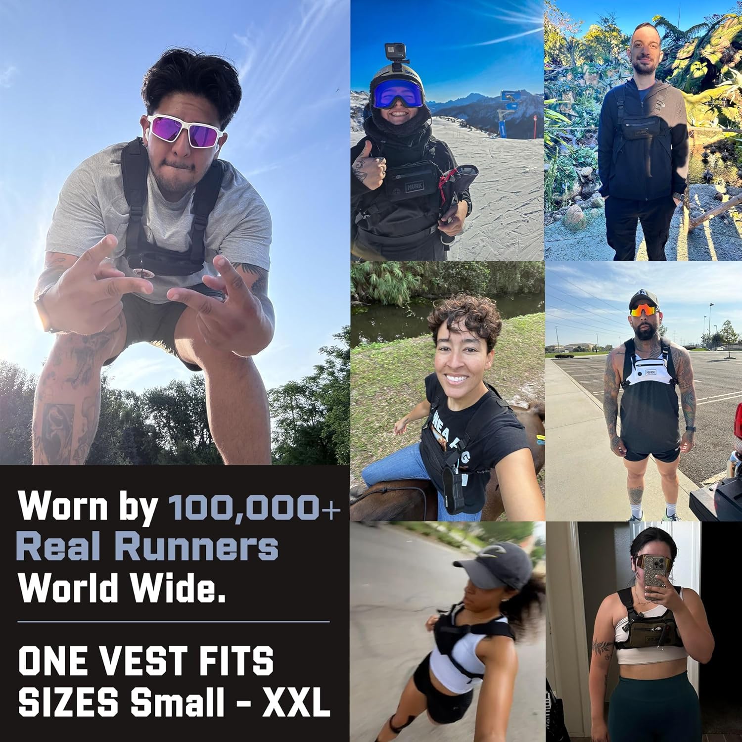 Thumbnail 4 de MVRK Water Resistant Chest Pack running vest