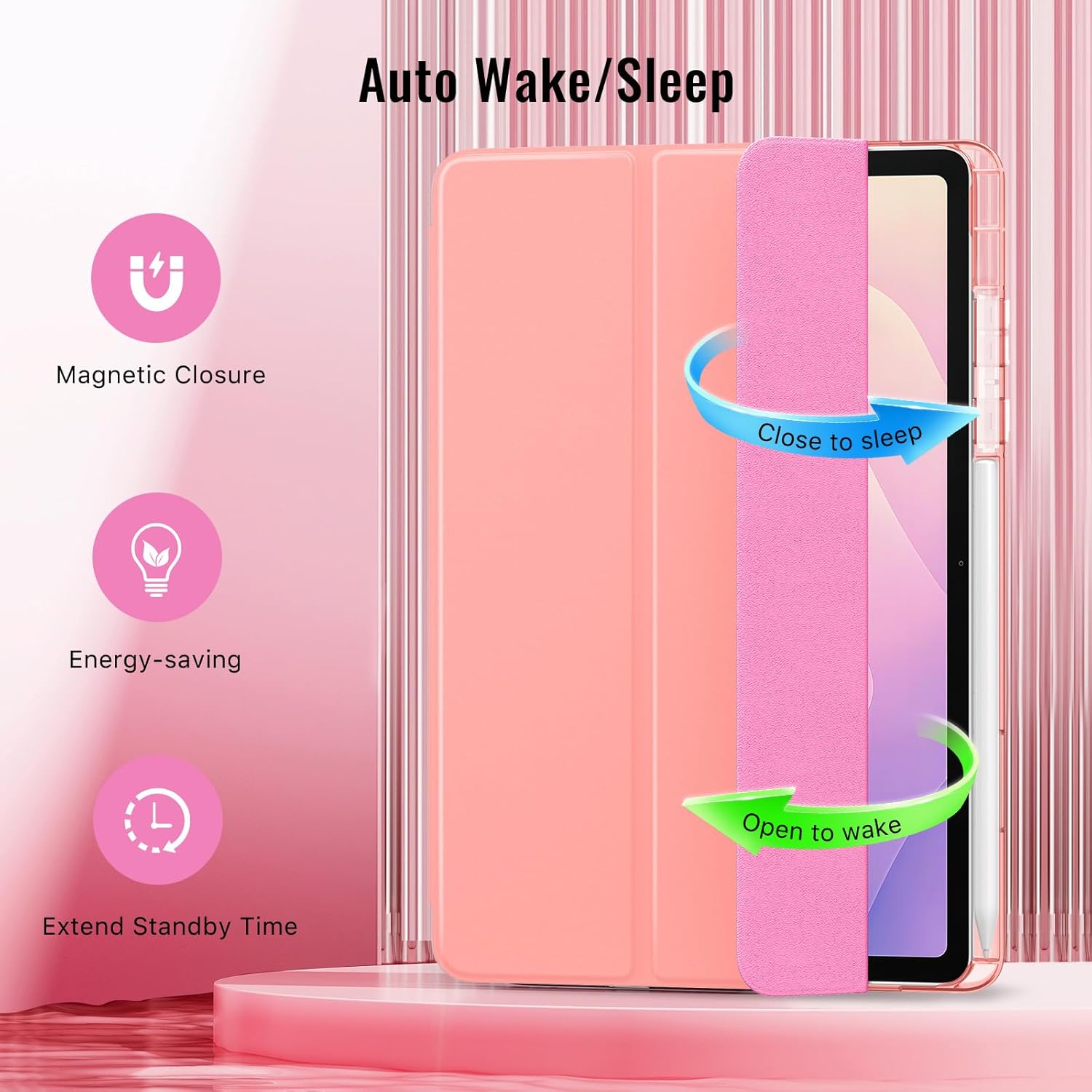 Thumbnail 6 de MoKo Hülle für Samsung Galaxy Tab S11 11 Zoll 2025 – Slim Tri-Fold mit Stifthalter, Auto Wake/Sleep, transparente Rückseite