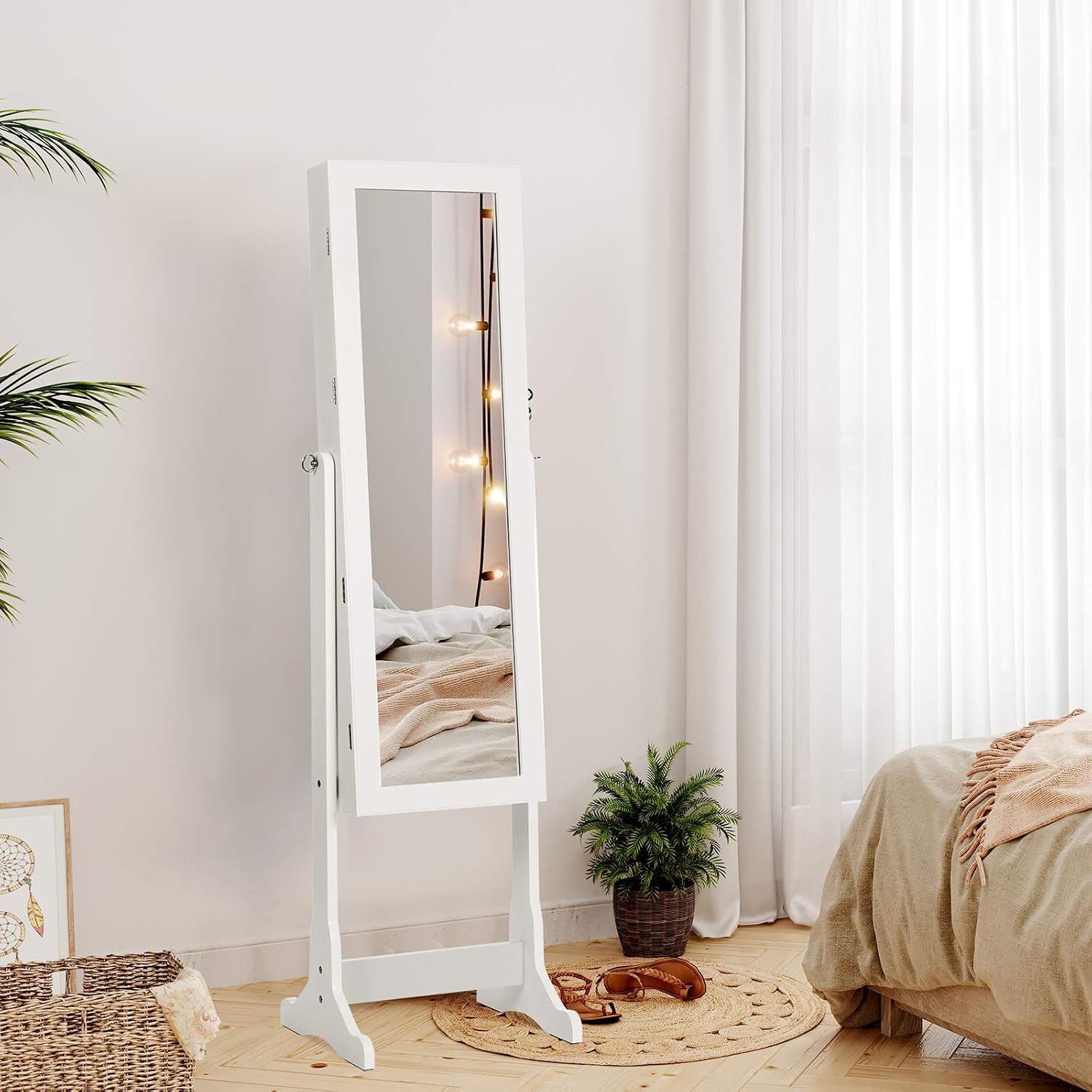 Detalle 2 de Songmics JBC94W Armoire à Bijoux LED
