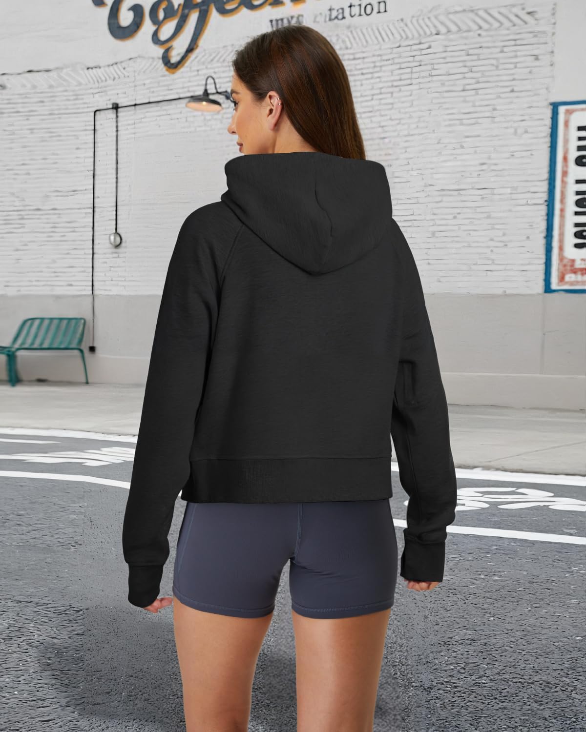 Thumbnail 2 de Friptspyg Sweat à capuche en velours pour femme : polaire chaude, manches longues et grande poche