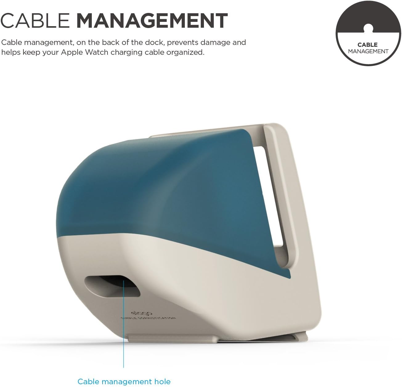 Thumbnail 4 de elago W4 Apple Watch stand (Nightstand Mode) in Aqua Blue – compatible with Series 11 to 1, SE 46/45/44/42/41/40/38mm