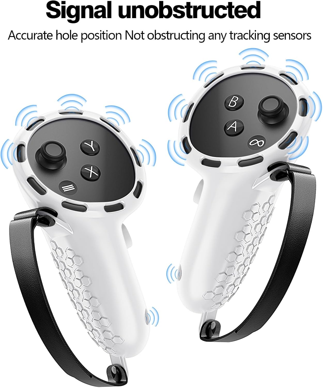 Thumbnail 2 de AMZDM VR Controller Grips for Meta Quest 3 and 3S, Silicone Covers with Straps