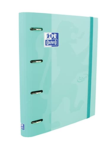Detalle de Oxford Touch Archivador 4 Anillas A4 con Tapa Dura y Recambio Cuadrícula 5x5 – Ice Mint