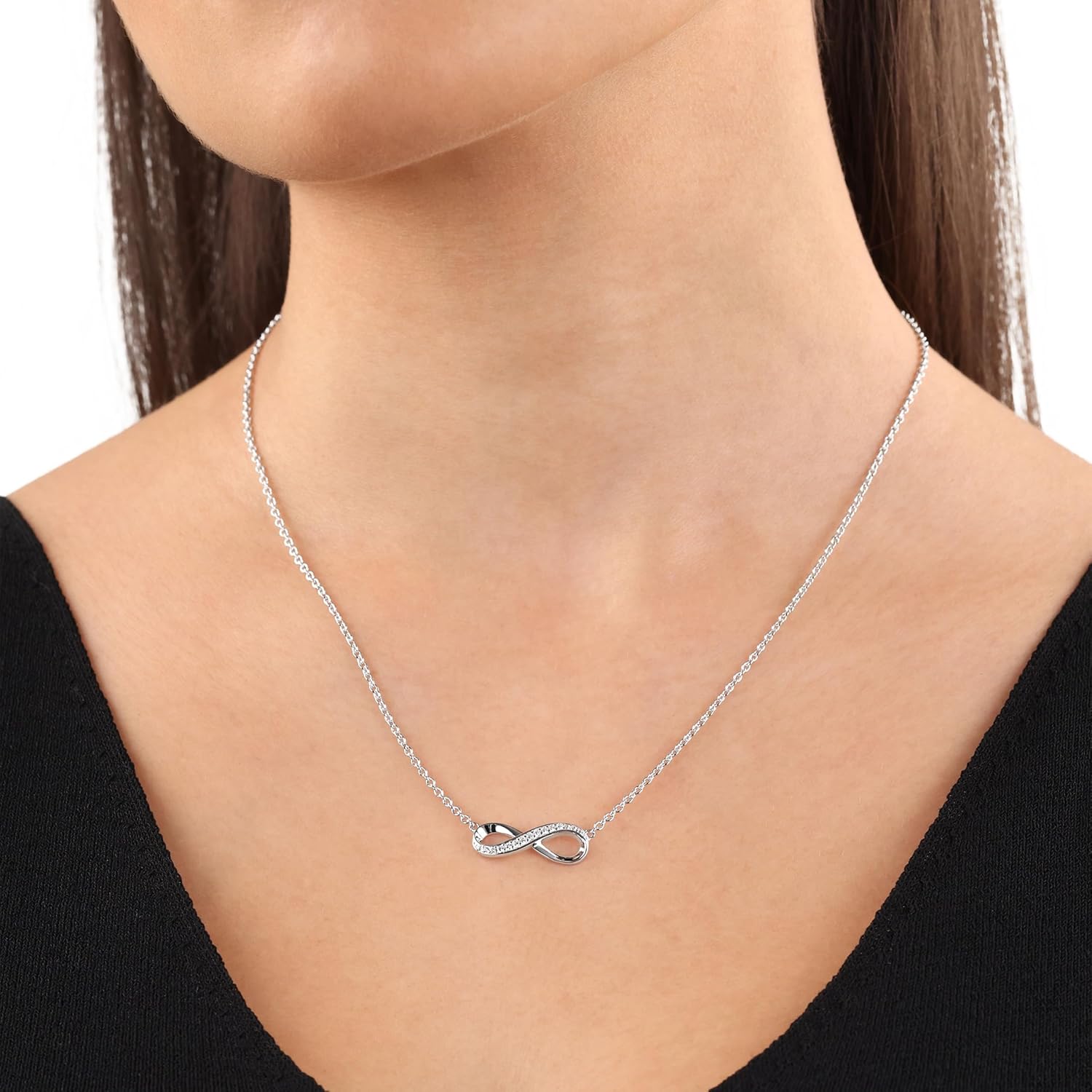 Detalle 2 de s.Oliver Kette Infinity Anhänger 925 Sterling Silber