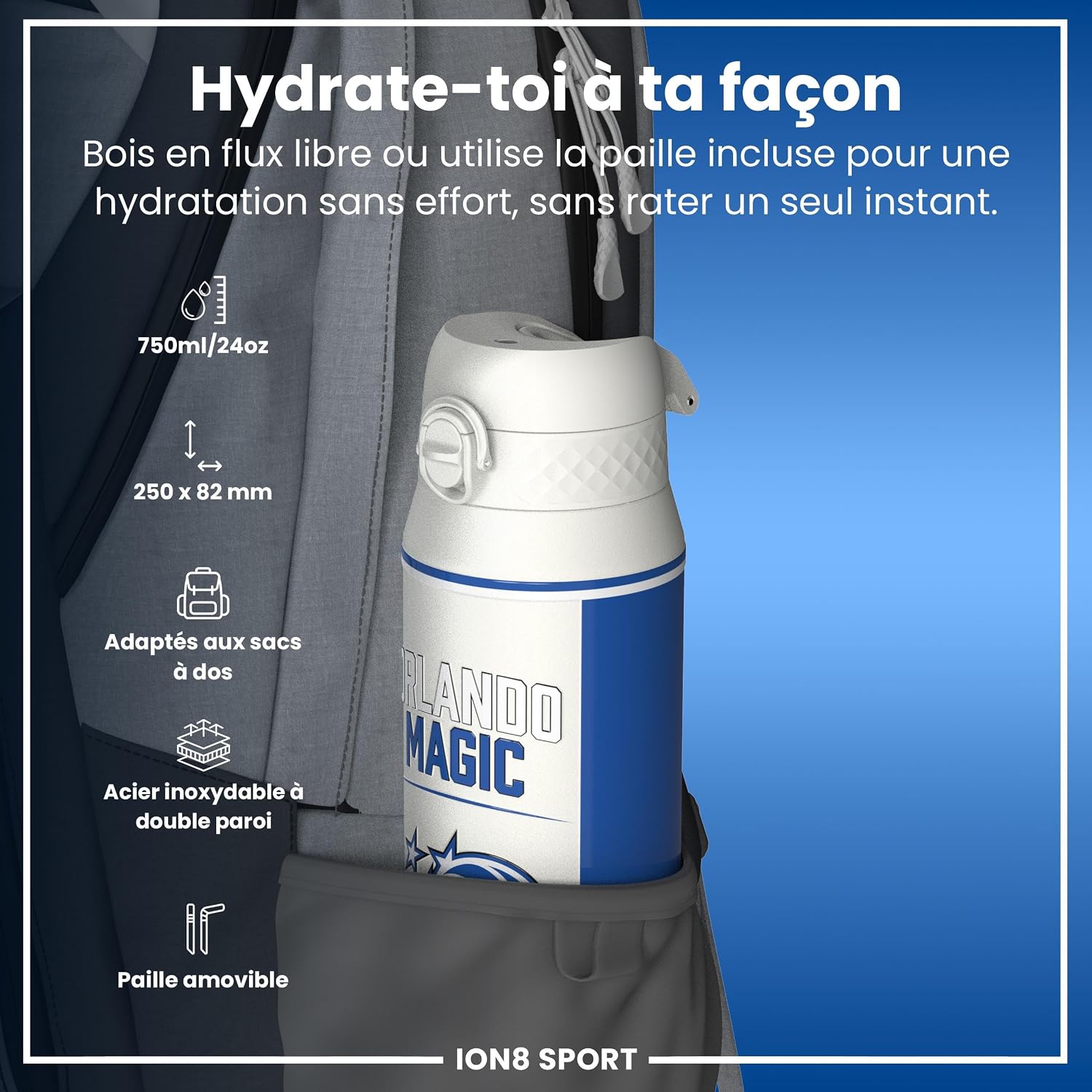 Detalle 2 de Ion8 Orlando Magic Gourde isotherme 750 ml