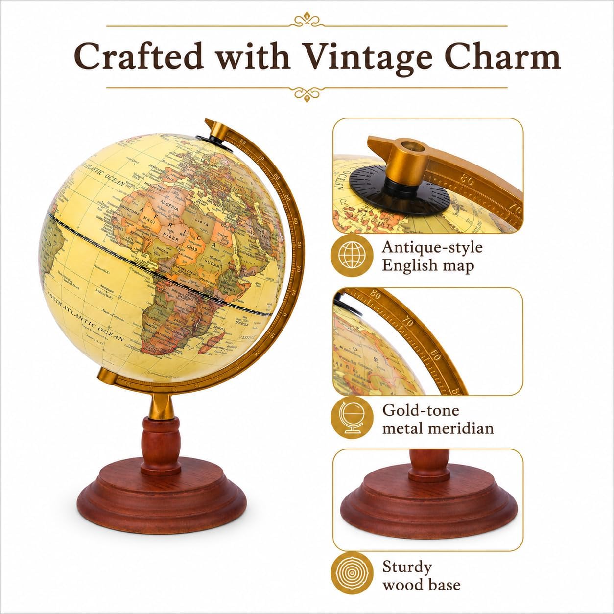 Detalle de EXERZ World Globe, 20 cm