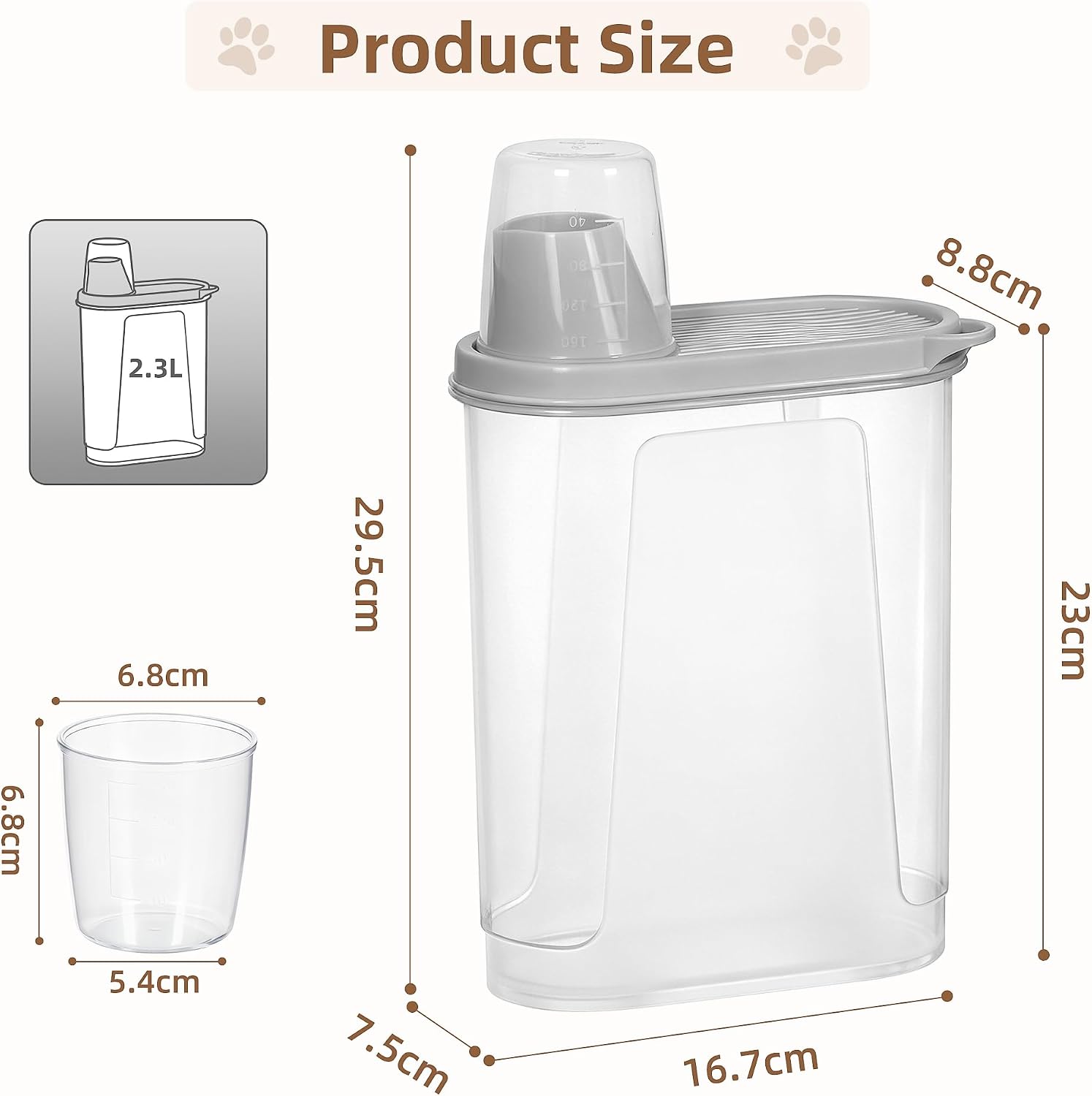 Detalle 2 de Citylife 2 Pack Dog Food Container 2.3L