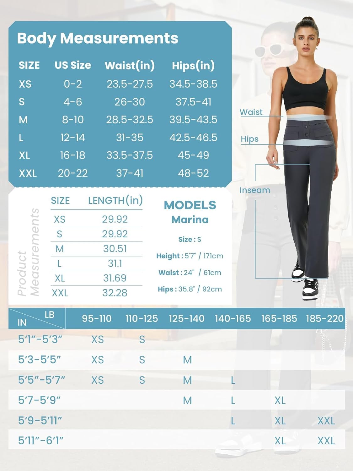 Thumbnail 6 de Glacspyg Yoga – Pantalon de survêtement femme taille haute à poches et bouton, coupe droite