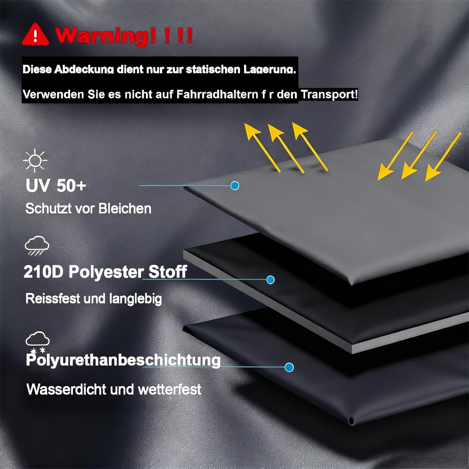 Thumbnail 2 de ZUAPEV Fahrradabdeckung 208x112x110 cm