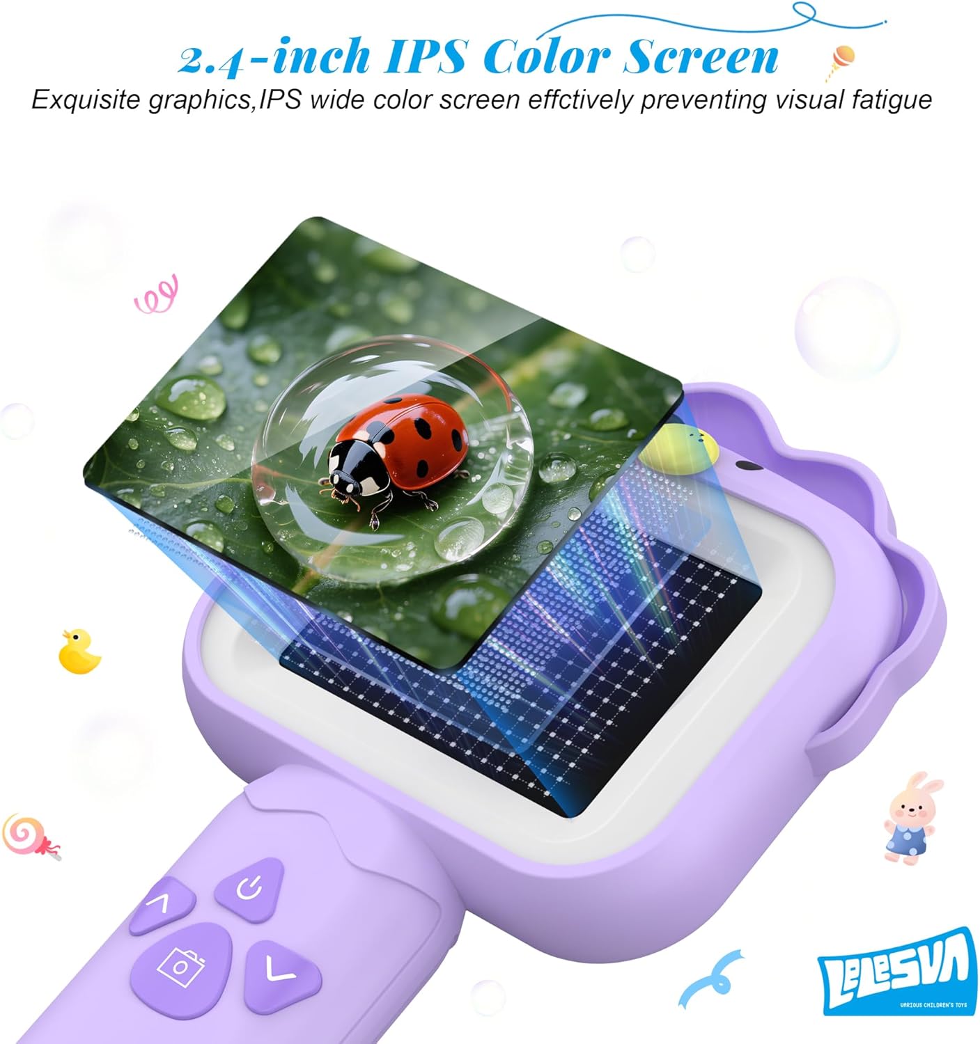 Thumbnail 5 de Microscopio per bambini a forma di leone: mini microscopio tascabile con schermo 2,4'' e ingrandimenti fino a 500x