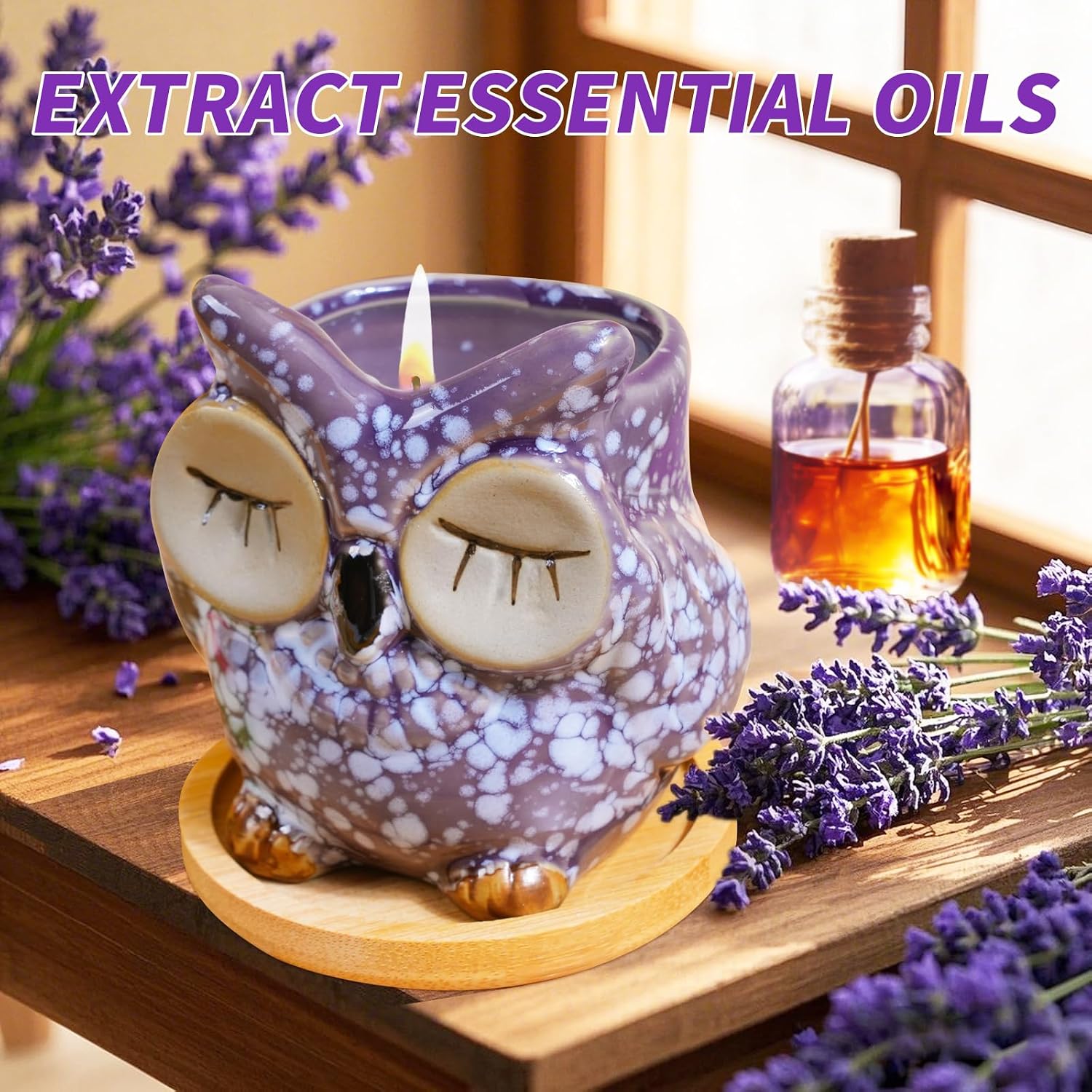 Thumbnail 3 de Fpathway Enchanting Owl Lavender Candle 120g