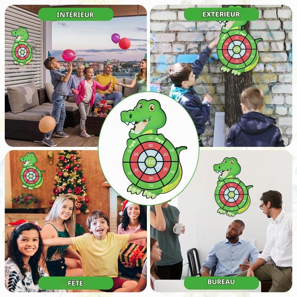 Thumbnail 6 de Vicloon dartbord voor kinderen, dubbelzijdig met kleverige ballen en klittenbandpijlen