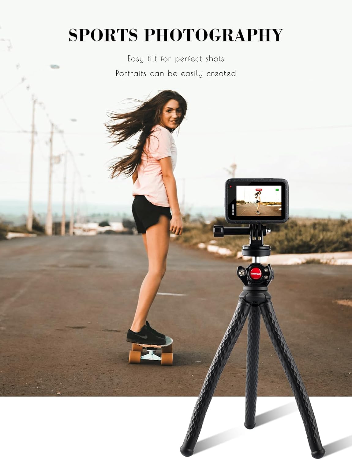 Detalle de Lammcou Go Pro Stativ 11,02 Zoll