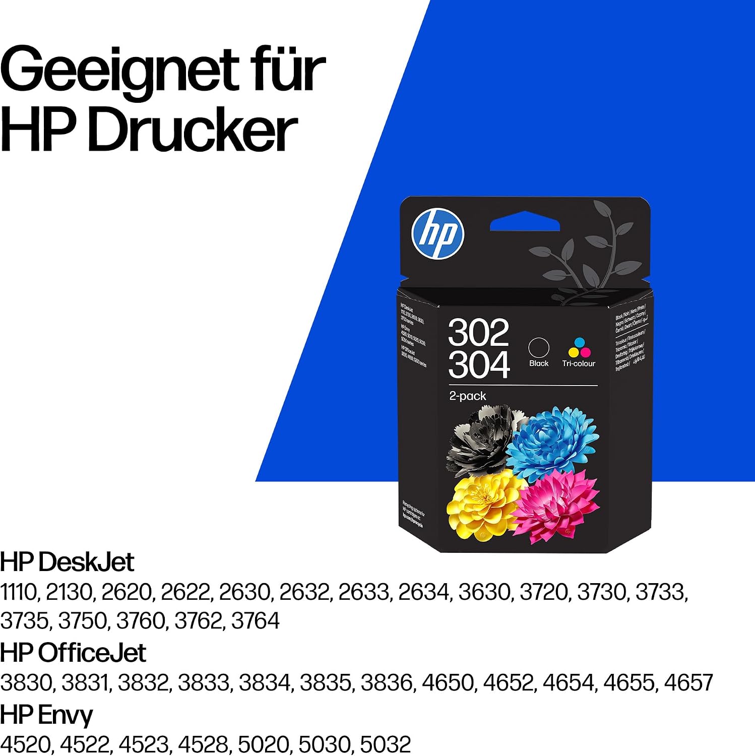 Detalle de HP 302/304 Schwarz/Farbe – Original Druckerpatronen 2er-Pack