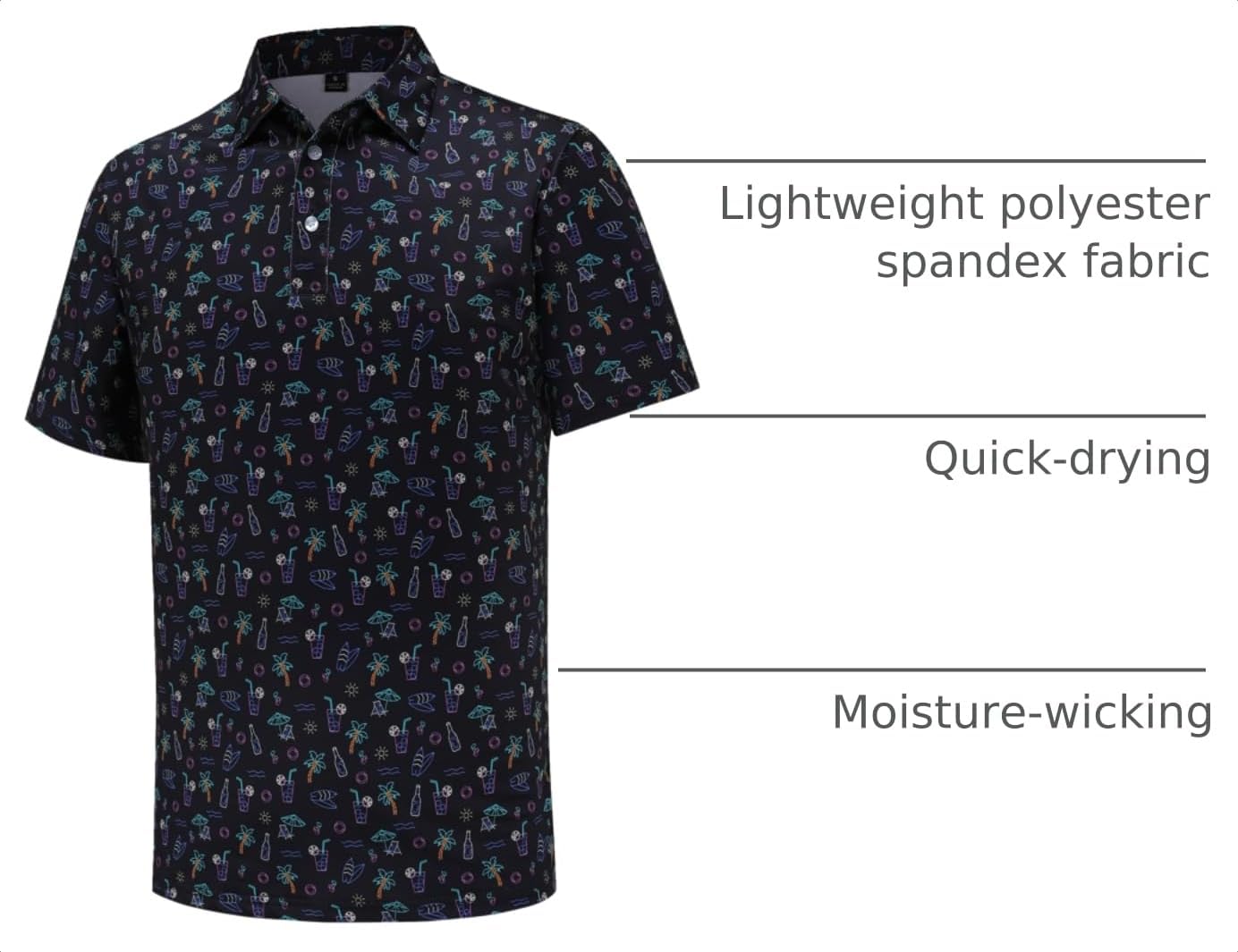 Detalle 2 de Men's Golf Polo Shirt in Polyester Spandex