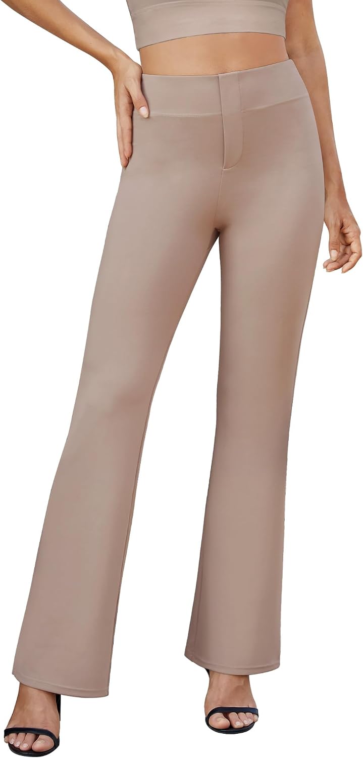 Detalle 2 de DLOODA Bootcut Dress Pants, Polyester-Spandex Blend