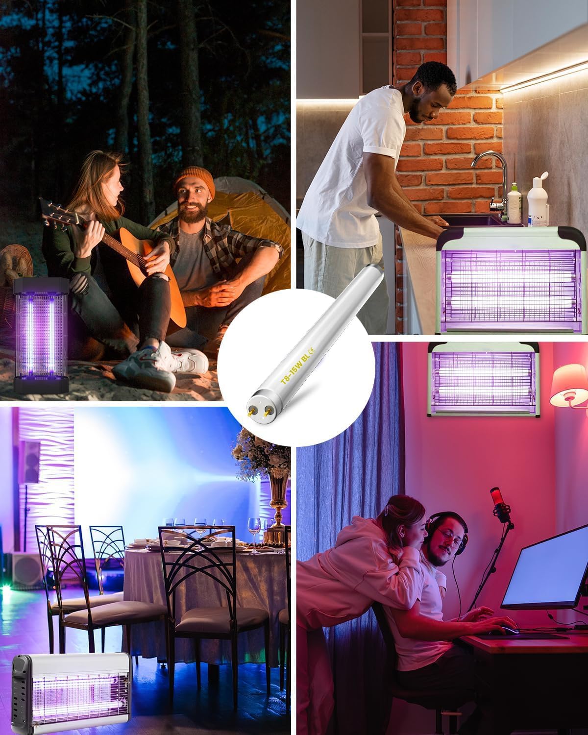 Detalle 2 de BrightArk T8-15W-BL UV-rör för insektsfångare, 45 cm, 2-pack