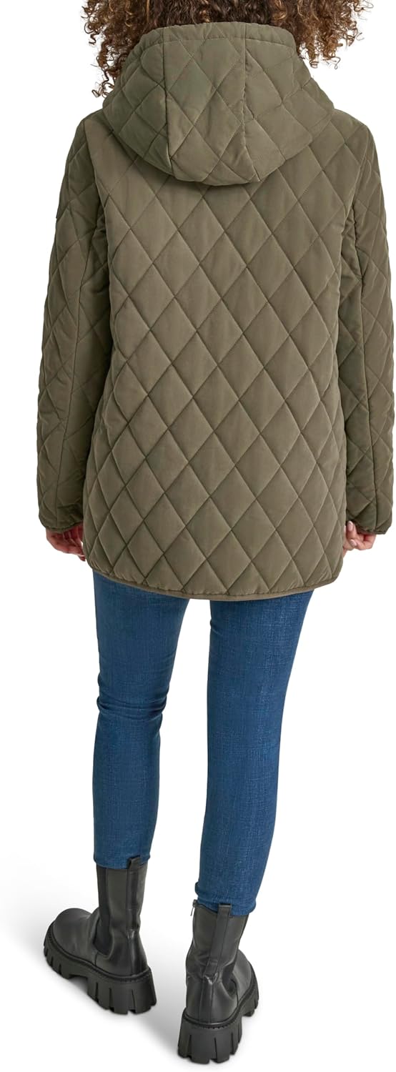 Thumbnail 4 de DKNY Hooded Microfiber Barn Coat