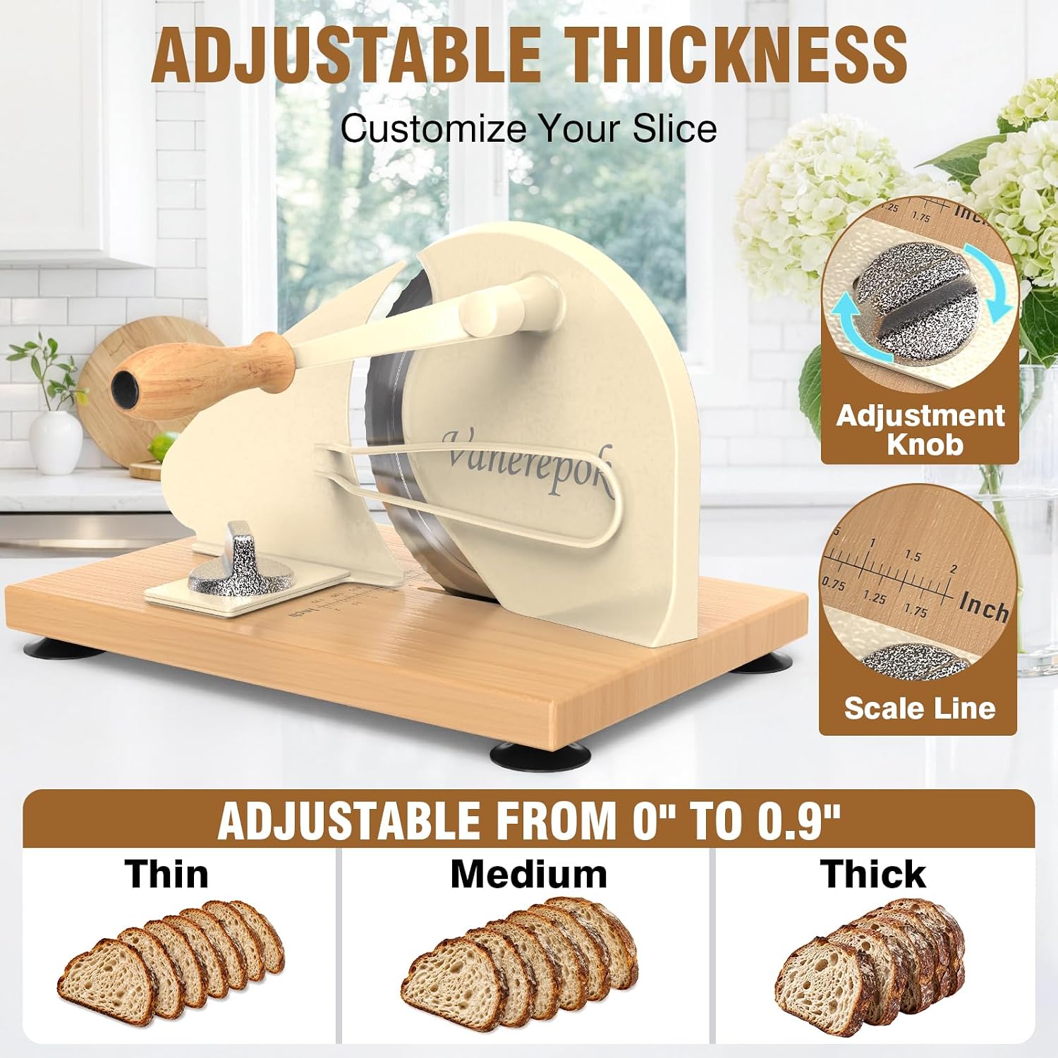 Detalle de vanerepok Manual Bread Slicer 0.8 in 🍞
