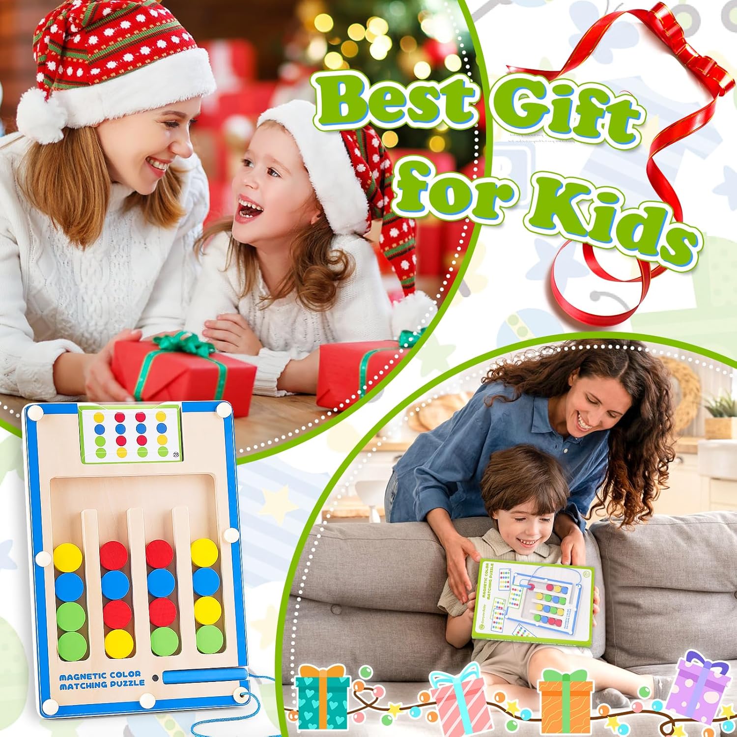 Detalle 2 de Kids Montessori Wooden Magnetic Maze 20 Cards 🎲