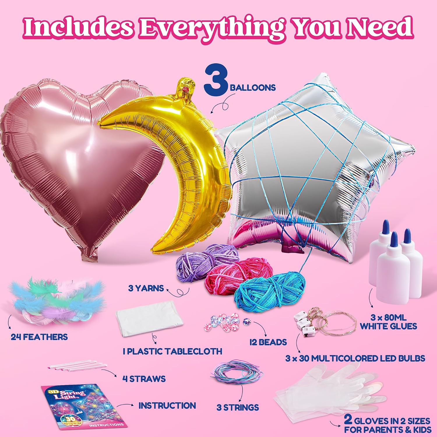 Detalle de Klever Kits Kit de arte con cuerdas 3D 10 pulgadas